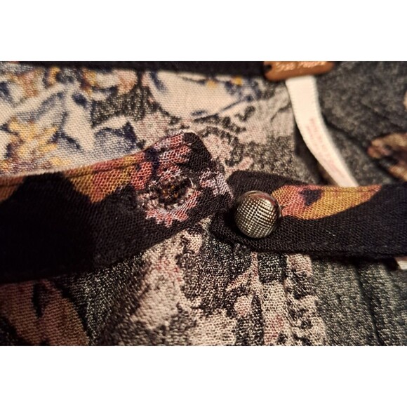 Free People Black Floral Snap Out of it Pull Over Swing Dress Size Small - Picture 5 of 14